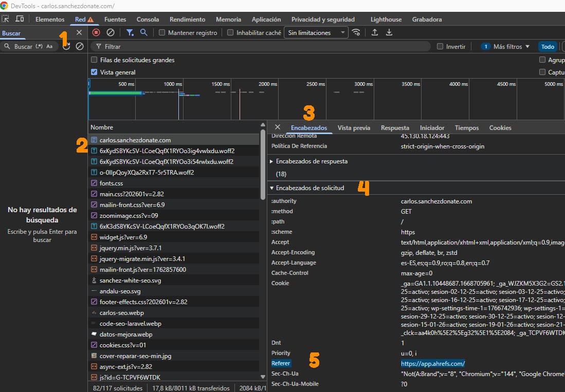 Pasos a seguir en la consola de Chrome