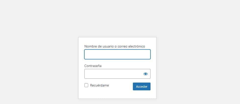 Acceso a WordPress