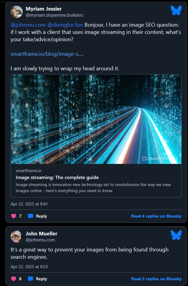 image streaming in seo