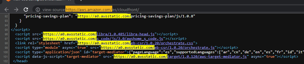 URL de llamada a un dominio específico de un CDN