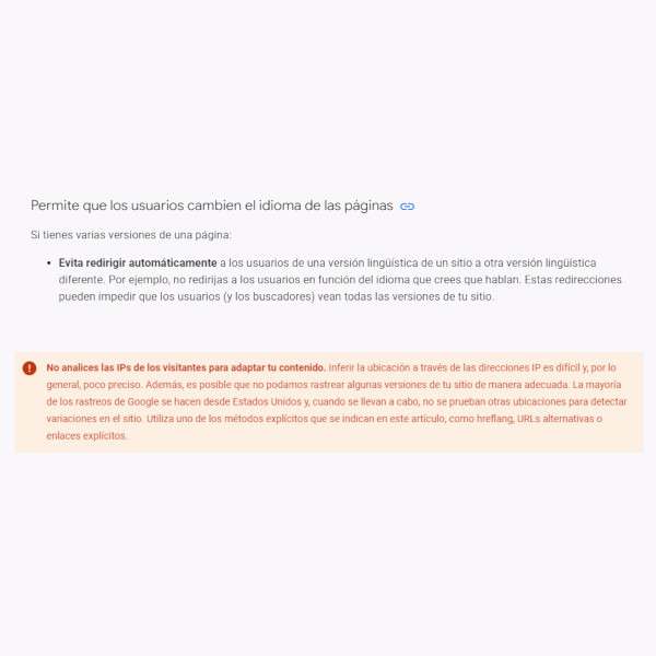 ¿Se debe redirigir al usuario por IP dependiendo del país?