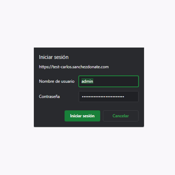 Bloquear una web por contraseña