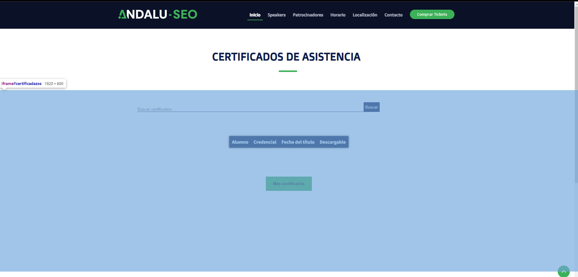 Certificados de evento de SEO