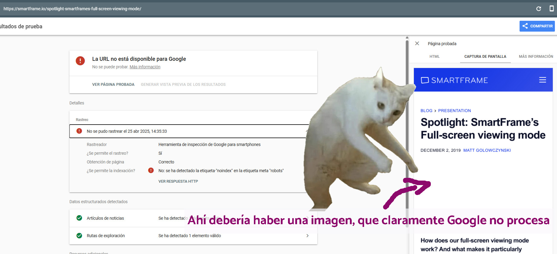 Imagen invisible google smartframe