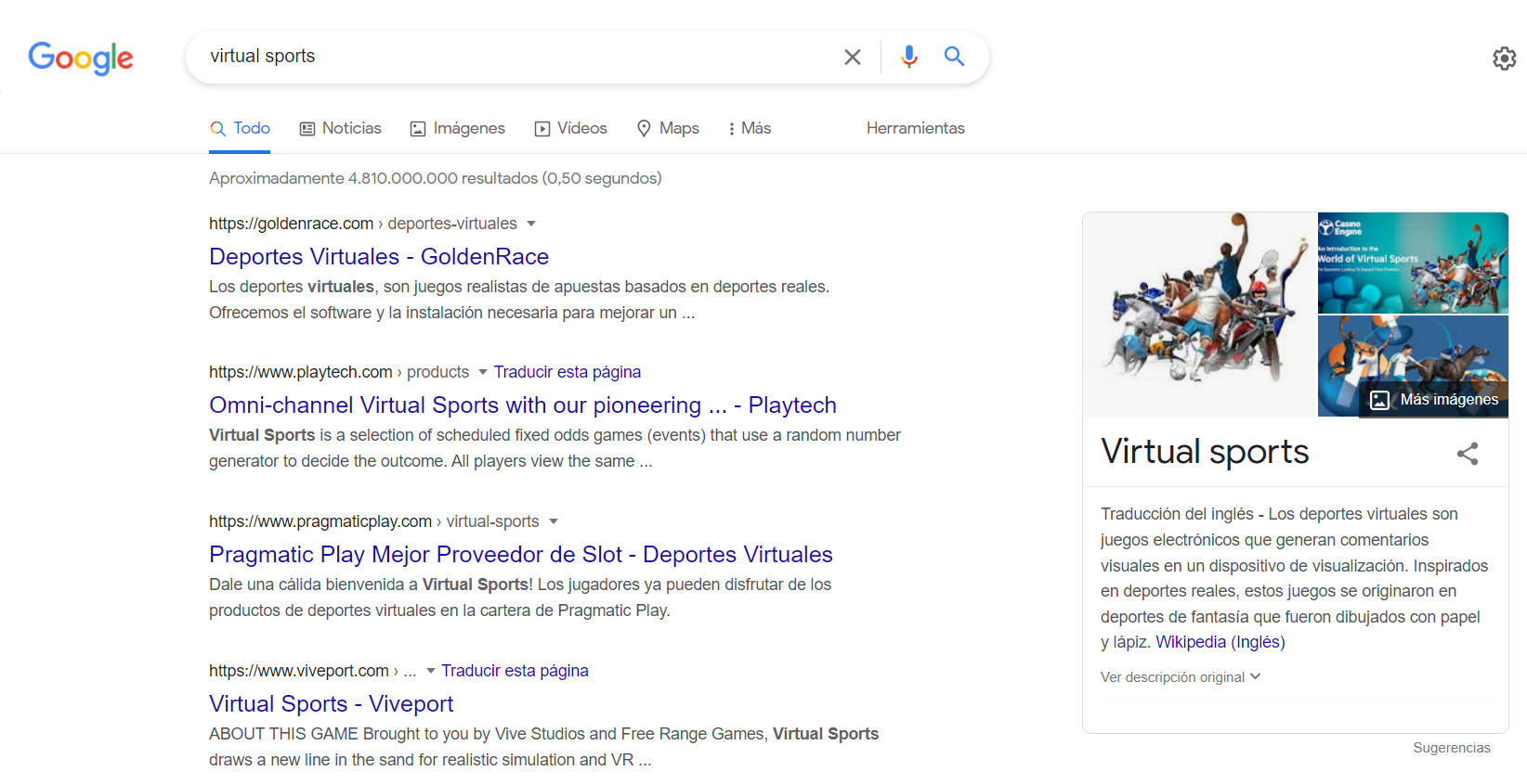 Prestamo linguistico en la serp