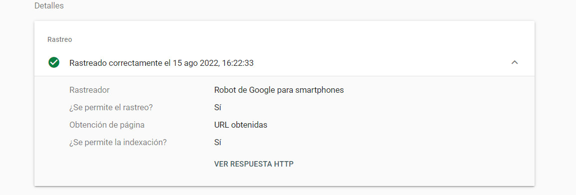 Rastreo de página indexable con el movil