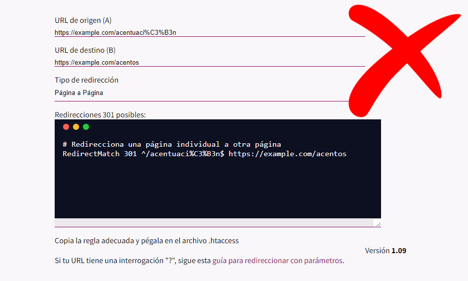 redirigir acentos htaccess