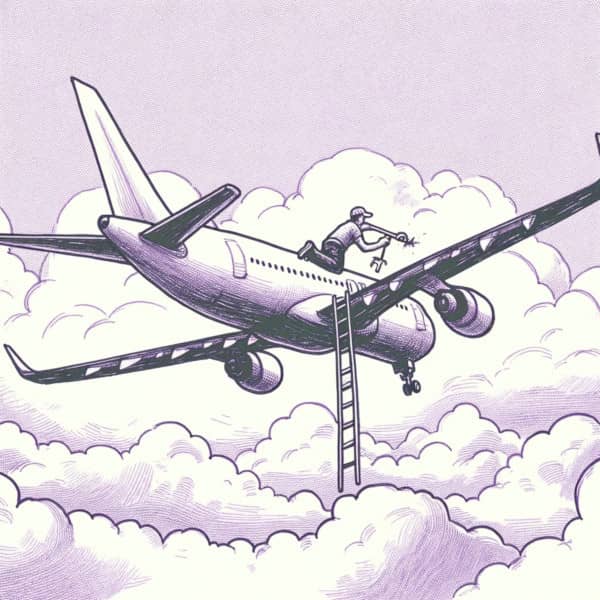 Repairing an airplane mid-flight