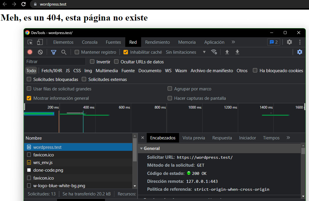 Error 404 suave. Esto es un soft 404
