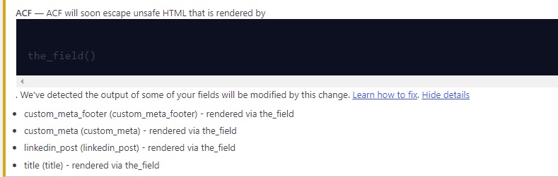 the_field es depreciado